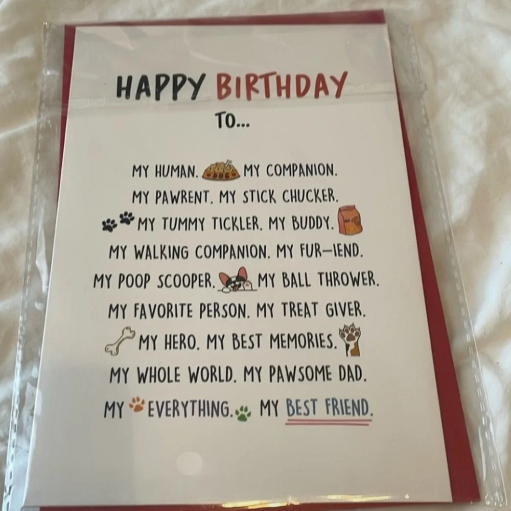 *$1‎ when bundled* birthday card from dog pov